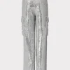 Pants-MILLY Saison Sequins Cargo Pants Silver