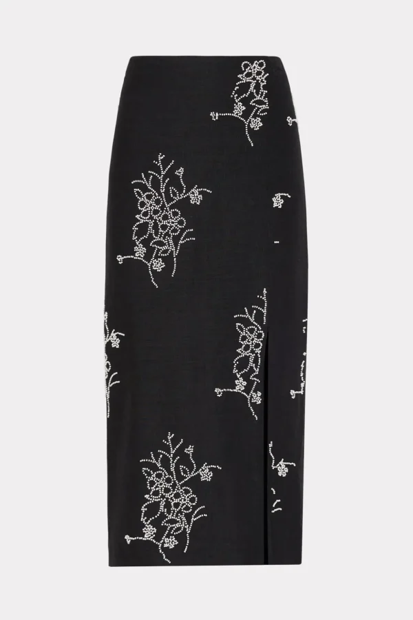 santanna_beaded_embroider_0.webp Jumpsuits & Rompers-MILLY Santanna Beaded Embroidery Skirt Black