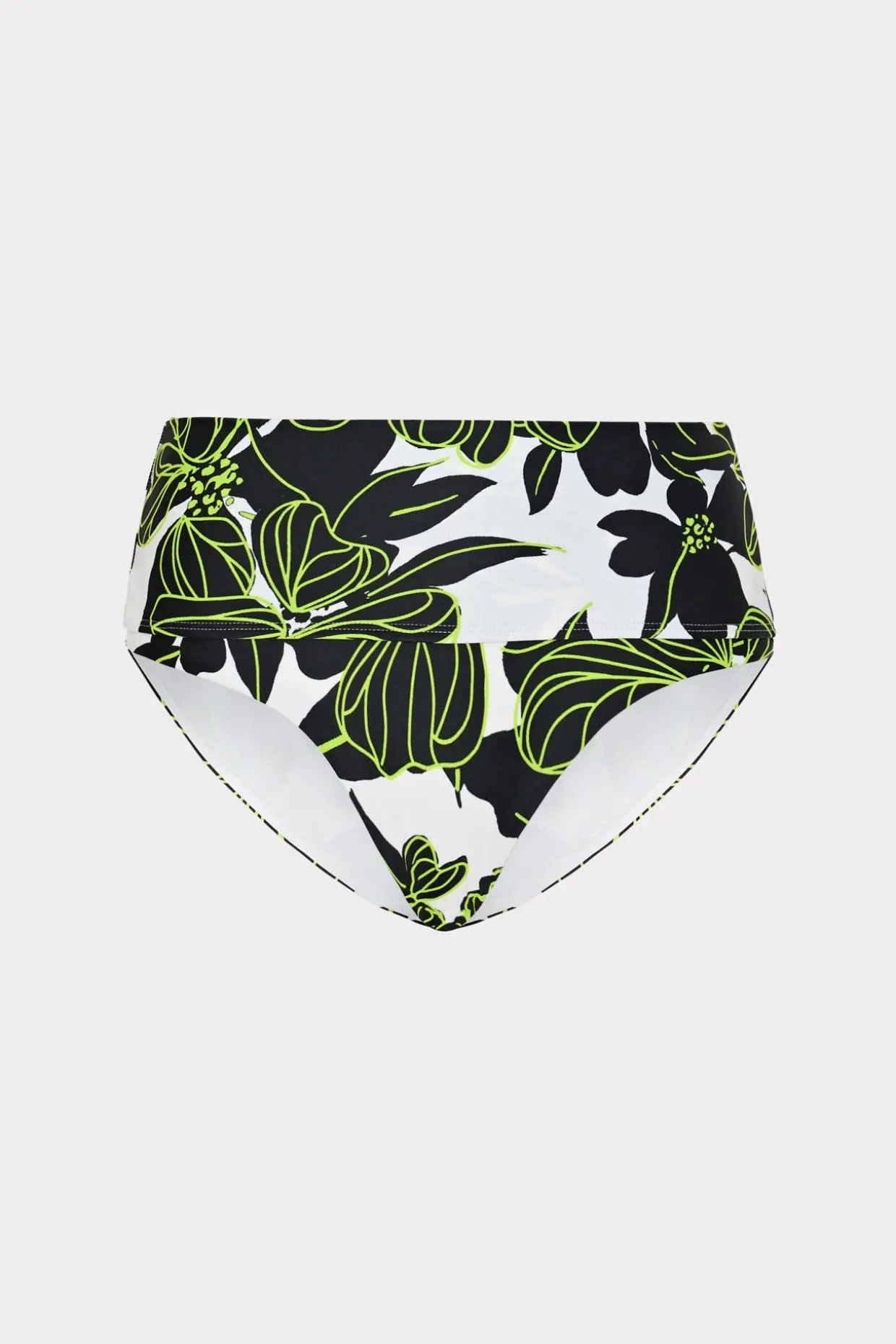 sea_of_petals_high_waiste_0.webp Bikinis-MILLY Sea Of Petals High Waisted Bikini Bottom Chartreuse/Black