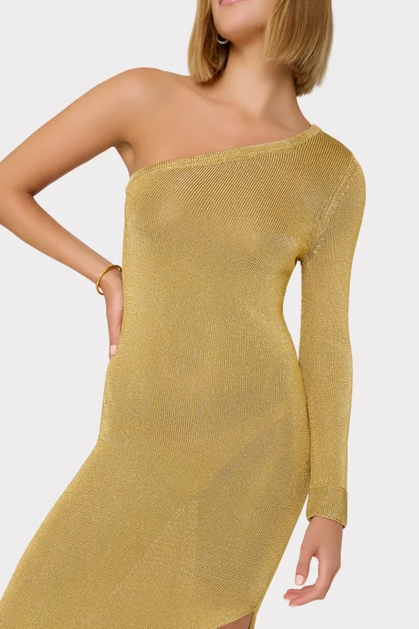 senna_metallic_one_should_2-1.webp Knit Dresses-MILLY Senna Metallic One Shoulder Midi Dress Gold