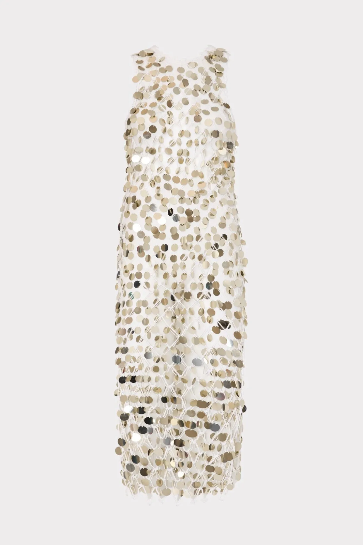 Jumpsuits & Rompers-MILLY Sequin Crochet Midi Dress Ecru