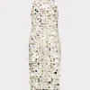 Cover-Ups-MILLY Sequin Crochet Midi Dress Ecru