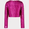 Tops-MILLY Shailyn 3D Sequins Top Pink