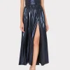 Maxi Dresses-MILLY Shannon Metallic Dress Navy