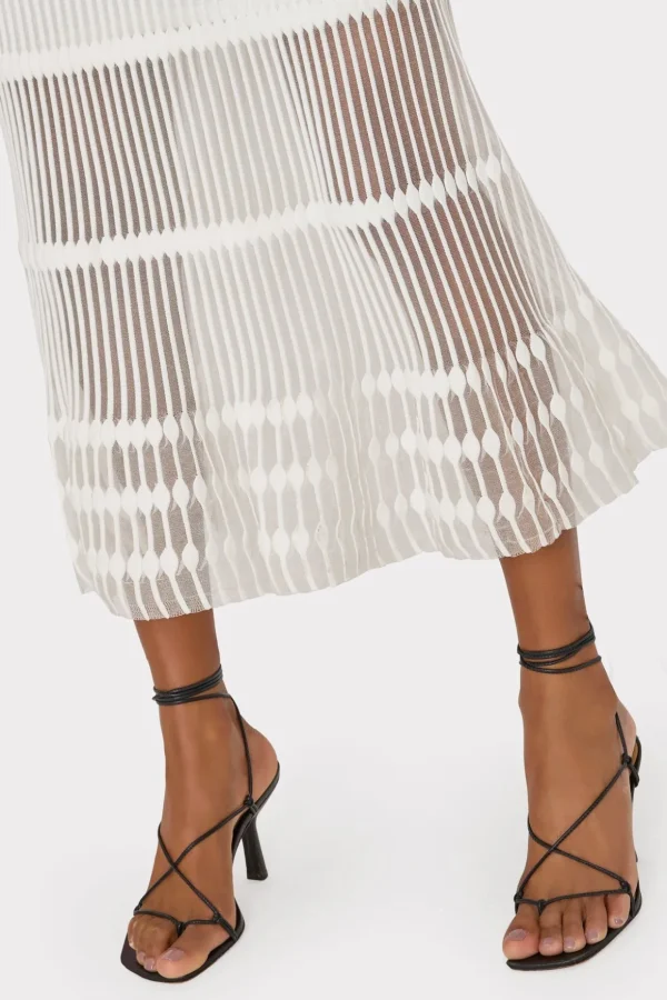 sheer_knit_fit_and_flare__2.webp Jumpsuits & Rompers-MILLY Sheer Knit Fit And Flare Dress Ecru