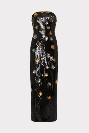 shiloh_d_floral_sequins_d_0.webp Maxi Dresses-MILLY Shiloh 3D Floral Sequins Dress Black Multi