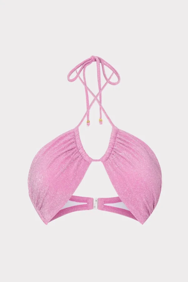 shimmer_halter_bikini_top_0-1.webp Bikinis-MILLY Shimmer Halter Bikini Top Pink