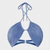 shimmer_halter_bikini_top_0.webp Bikinis-MILLY Shimmer Halter Bikini Top Blue