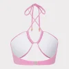 Jumpsuits & Rompers-MILLY Shimmer Halter Bikini Top Pink