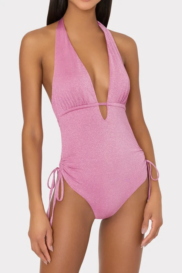 shimmer_halter_one_piece_1-1.webp Jumpsuits & Rompers-MILLY Shimmer Halter One Piece Pink