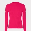 Sweaters & Knits-MILLY Shoulder Cut Out Knit Mock Neck Milly Pink