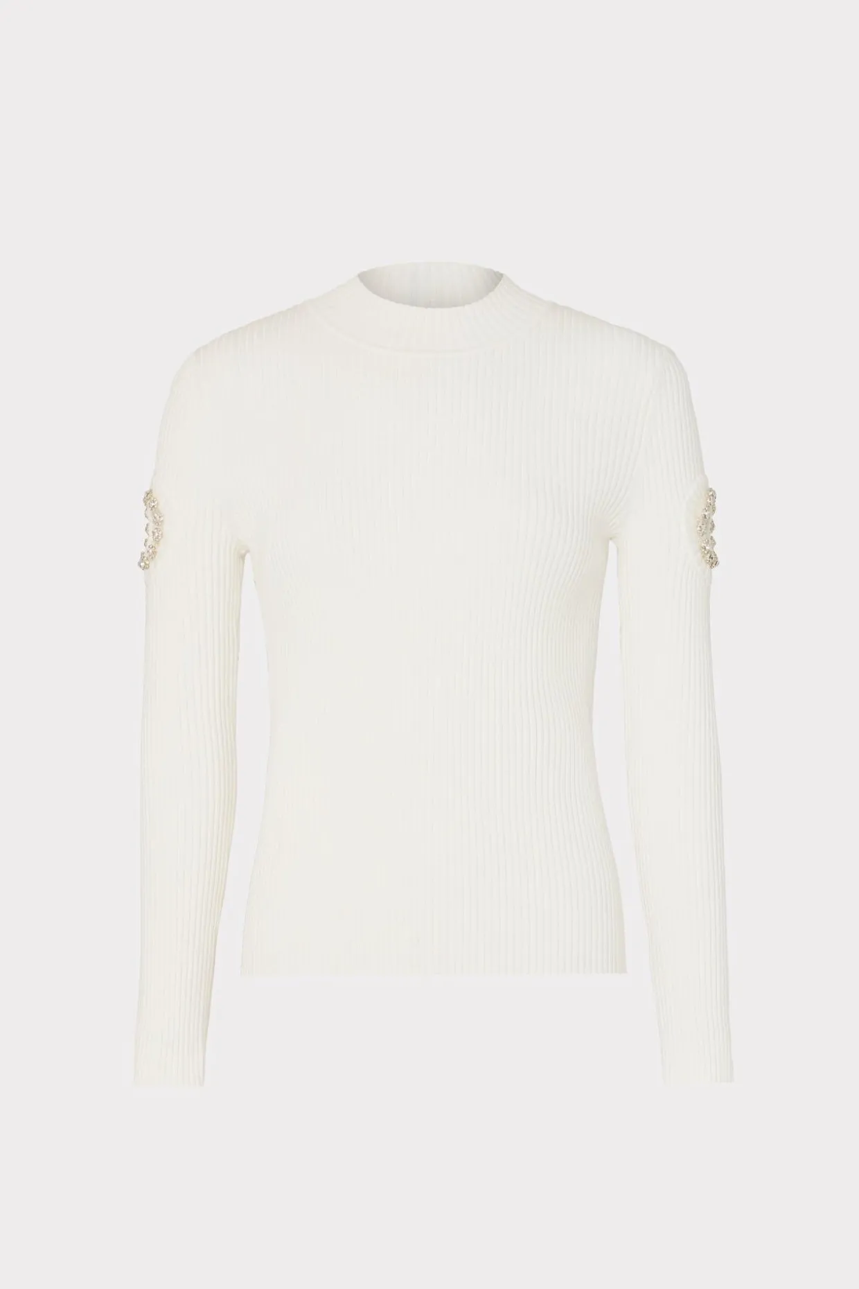 shoulder_cut_out_knit_moc_0.webp Sweaters & Knits-MILLY Shoulder Cut Out Knit Mock Neck Ecru