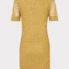 sinclair_metallic_mesh_mi_3-4.webp Knit Dresses-MILLY Sinclair Metallic Mesh Mini Dress Gold