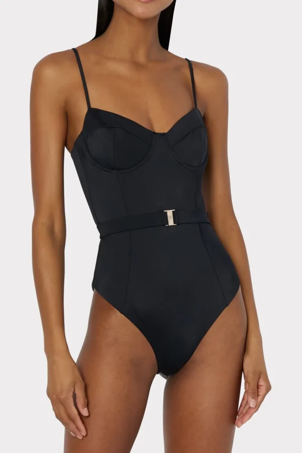 solid_belted_one_piece_1.webp One Piece Swimsuits-MILLY Solid Belted One Piece Black