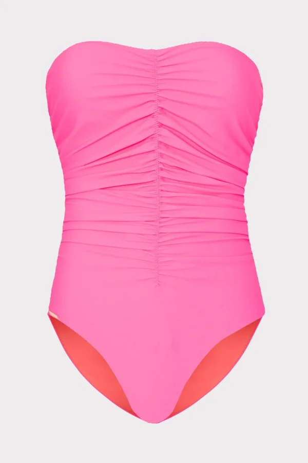 solid_carvico_vita_ruched_0-1.webp Jumpsuits & Rompers-MILLY Solid Carvico Vita Ruched One Piece Pink