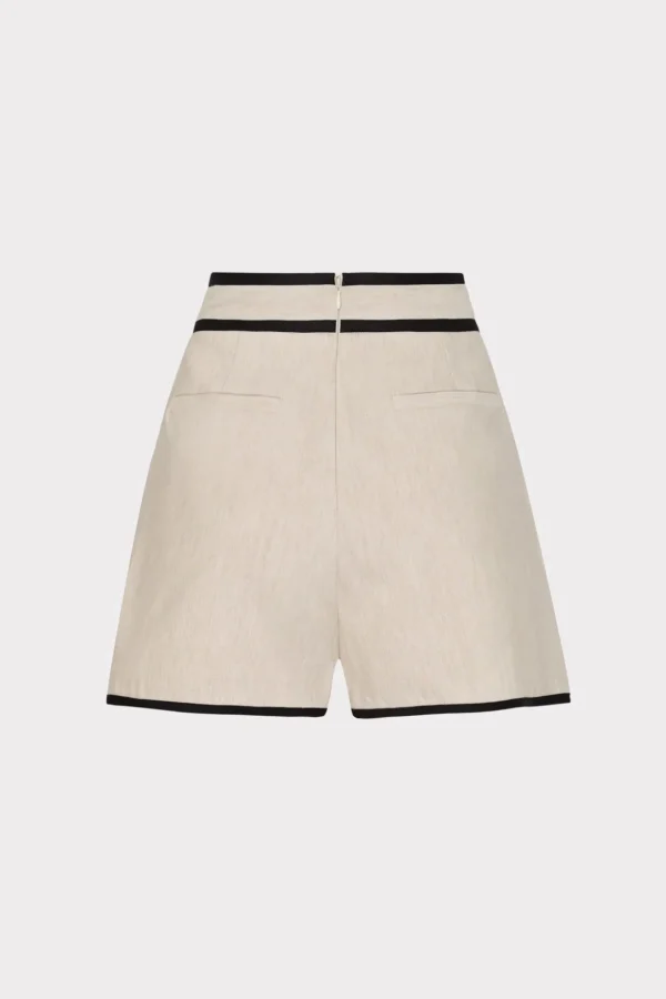 Jumpsuits & Rompers-MILLY Solid Linen Shorts Natural