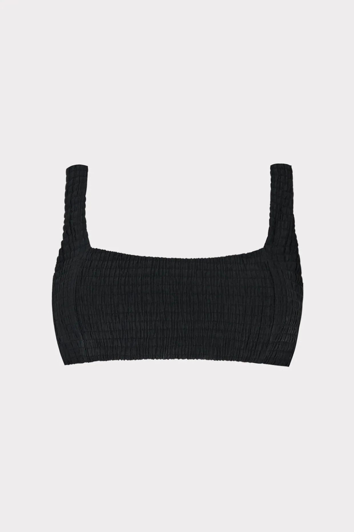 square_neck_bikini_top_wi_0.webp Jumpsuits & Rompers-MILLY Square Neck Bikini Top With Smocking Black
