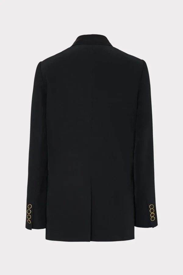 stacy_hammered_satin_blaz_3.webp Coats & Jackets-MILLY Stacy Hammered Satin Blazer Black
