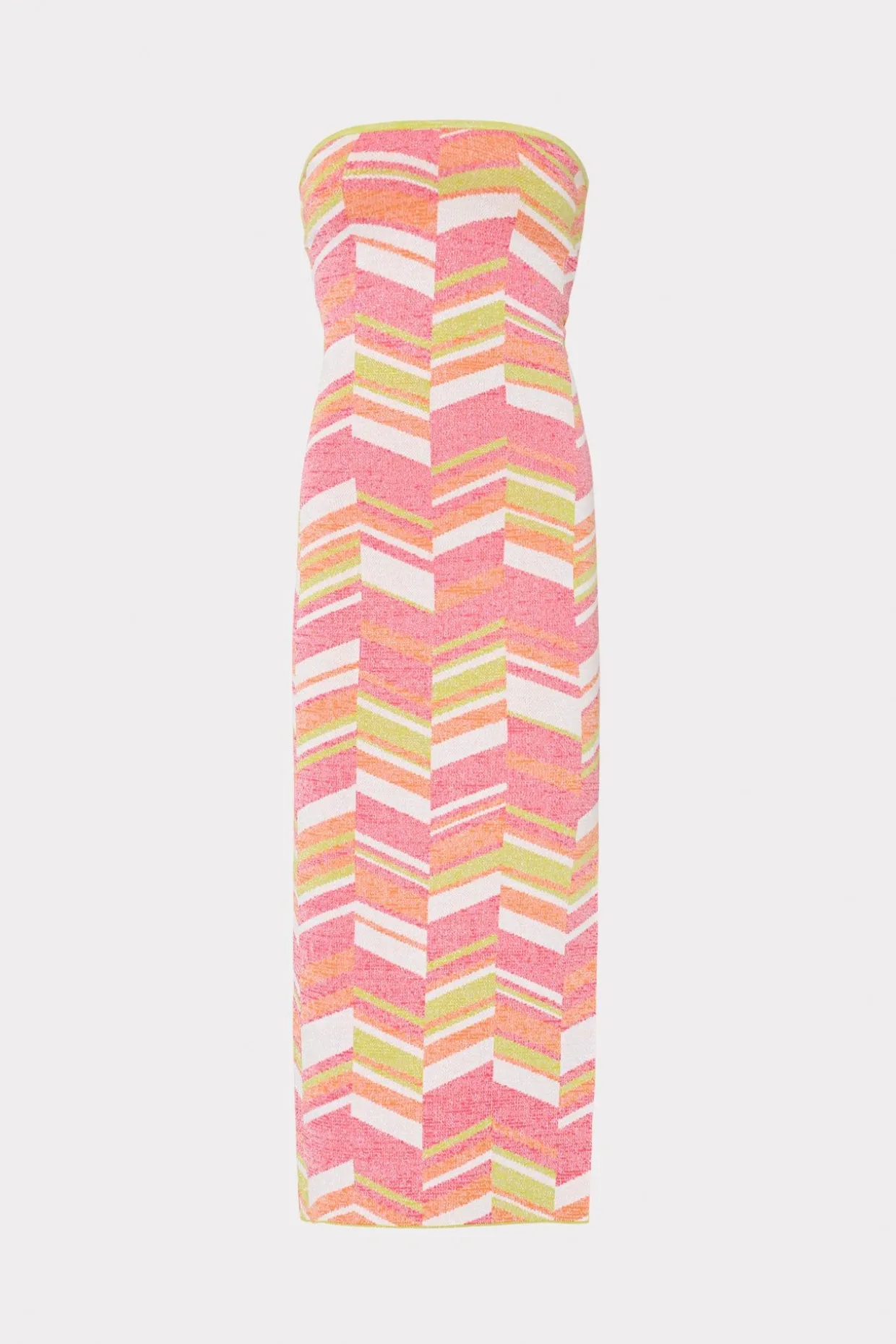 strapless_multicolor_chev_0-2.webp Sweaters & Knits-MILLY Strapless Multicolor Chevron Knit Dress Chartreuse Multi
