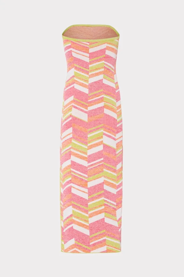 strapless_multicolor_chev_3-1.webp Jumpsuits & Rompers-MILLY Strapless Multicolor Chevron Knit Dress Chartreuse Multi