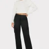 Sweaters & Knits-MILLY Striped Fringe Sweater Ecru