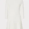 Jumpsuits & Rompers-MILLY Tabitha Sheer Godet Mini Dress Ecru