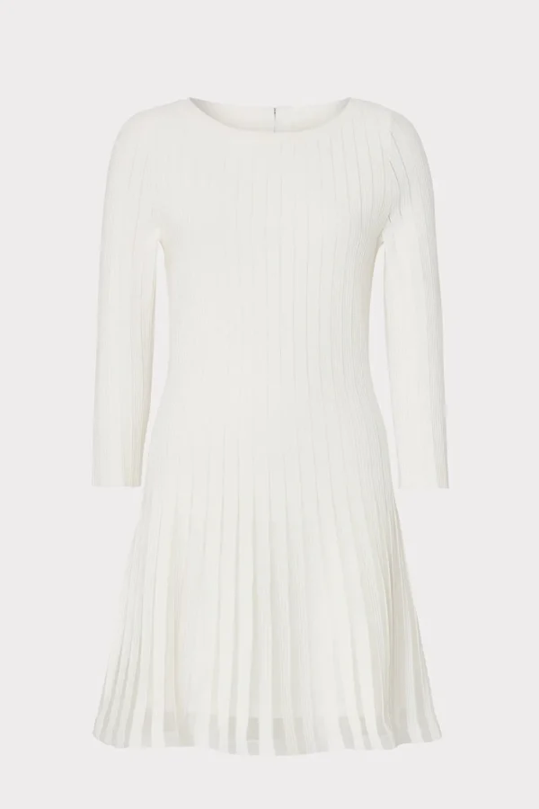 Jumpsuits & Rompers-MILLY Tabitha Sheer Godet Mini Dress Ecru