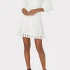 tabitha_sheer_godet_mini__1-5.webp Knit Dresses-MILLY Tabitha Sheer Godet Mini Dress Ecru
