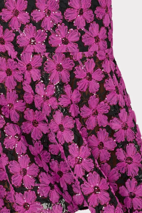 Jumpsuits & Rompers-MILLY Tahlia Tulle Embroidery Dress Pink/Black