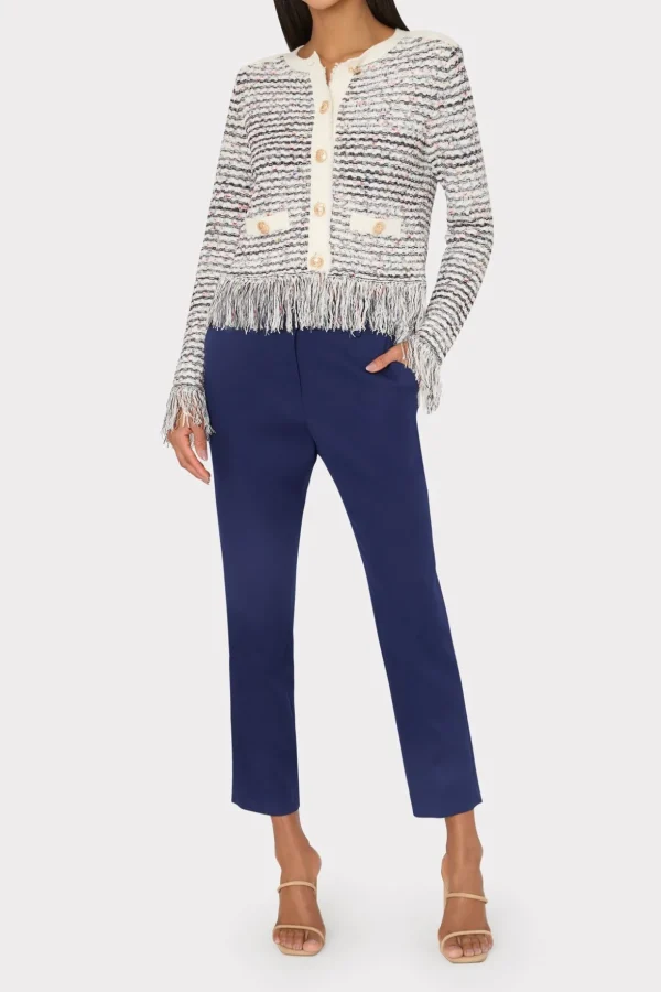 textured_fringe_cardigan__1-3.webp Matching Sets-MILLY Textured Fringe Cardigan Jacket Ecru Multi