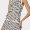 Jumpsuits & Rompers-MILLY Textured Fringe Knit Mini Dress Ecru Multi