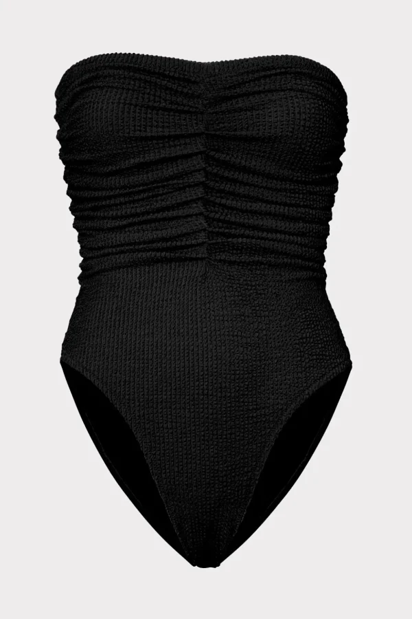 textured_ruched_one_piece_0-1.webp One Piece Swimsuits-MILLY Textured Ruched One Piece Black