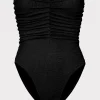 textured_ruched_one_piece_0-4.webp Jumpsuits & Rompers-MILLY Textured Ruched One Piece Black