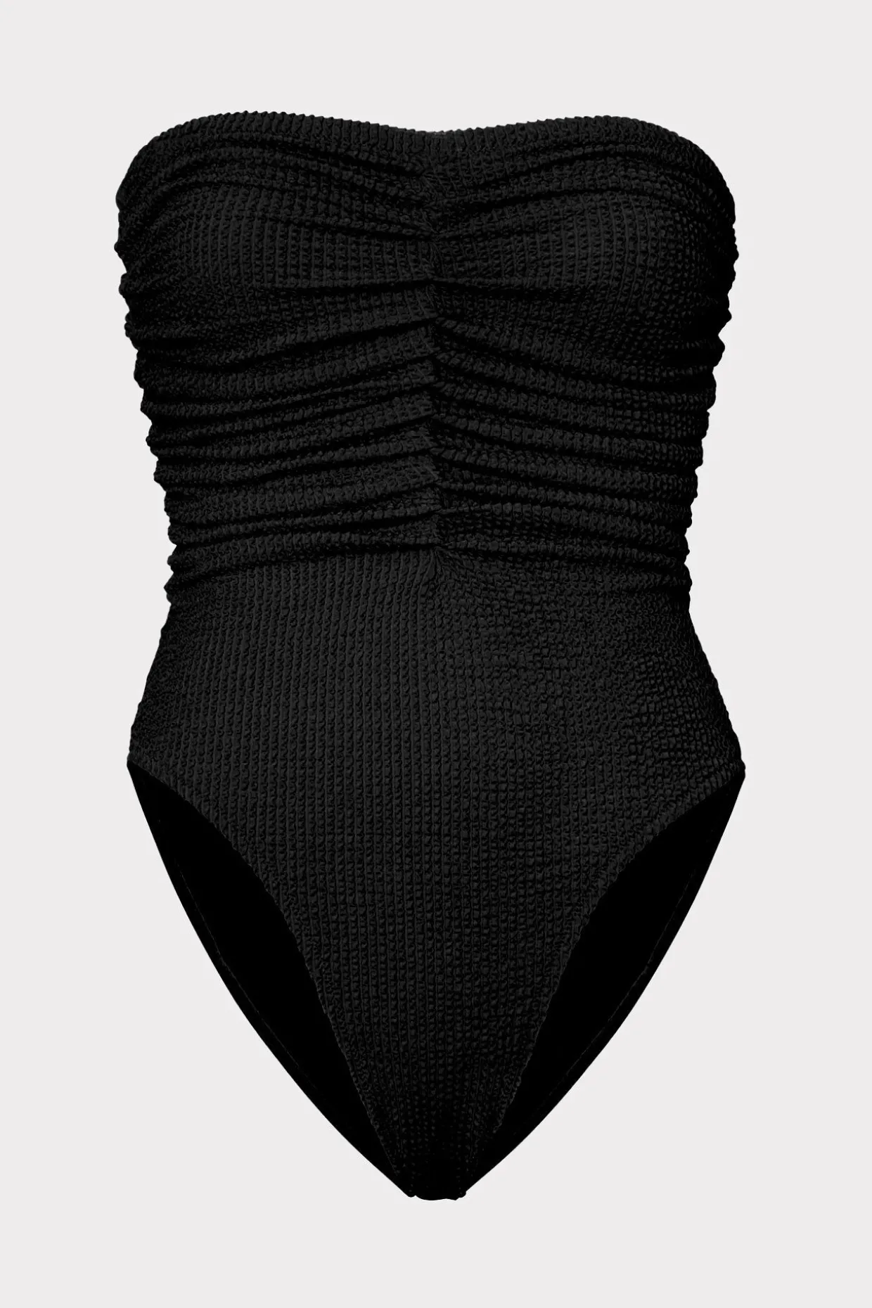 textured_ruched_one_piece_0-4.webp Jumpsuits & Rompers-MILLY Textured Ruched One Piece Black