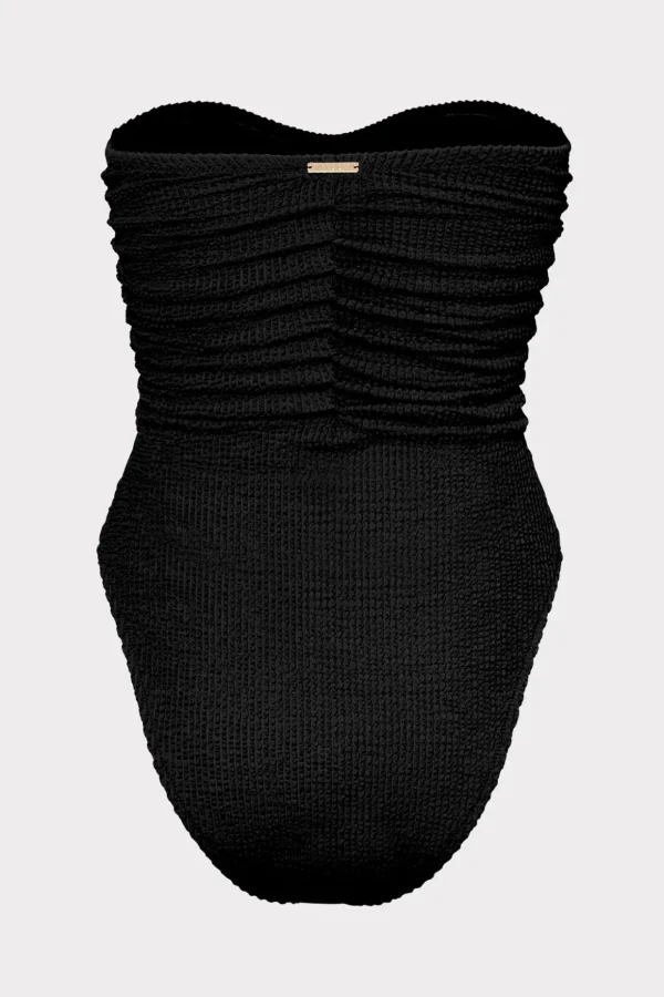 textured_ruched_one_piece_3-3.webp Jumpsuits & Rompers-MILLY Textured Ruched One Piece Black