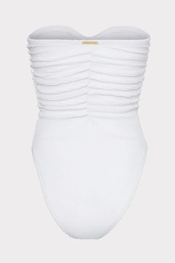 textured_ruched_one_piece_3.webp One Piece Swimsuits-MILLY Textured Ruched One Piece White