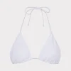 Jumpsuits & Rompers-MILLY Textured Triangle Bikini Top White