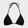 textured_triangle_bikini__0.webp Jumpsuits & Rompers-MILLY Textured Triangle Bikini Top Black