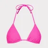 textured_triangle_bikini__0-2.webp Jumpsuits & Rompers-MILLY Textured Triangle Bikini Top Neon Pink