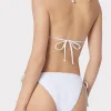 Jumpsuits & Rompers-MILLY Textured Triangle Bikini Top White