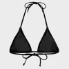 textured_triangle_bikini__3.webp Jumpsuits & Rompers-MILLY Textured Triangle Bikini Top Black