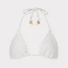 Bikinis-MILLY Textured Waves Triangle Bikini Top White