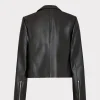 Matching Sets-MILLY Thompson Vegan Leather Blazer Black