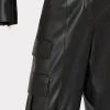 Pants-MILLY Tobias Vegan Leather Cargo Pants Black