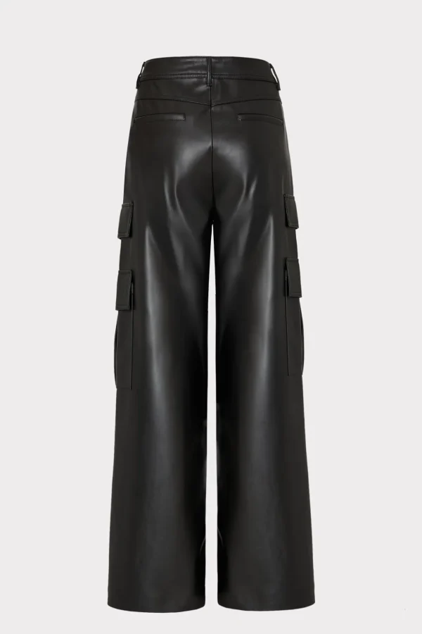 tobias_vegan_leather_carg_3-1.webp Matching Sets-MILLY Tobias Vegan Leather Cargo Pants Black