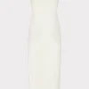 White Dresses-MILLY Traci Cady Dress Ecru