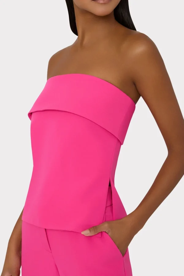 Tops-MILLY Tuala Cady Top Milly Pink