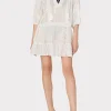 Cover-Ups-MILLY Valentine Lurex Stripe Coverup Dress White