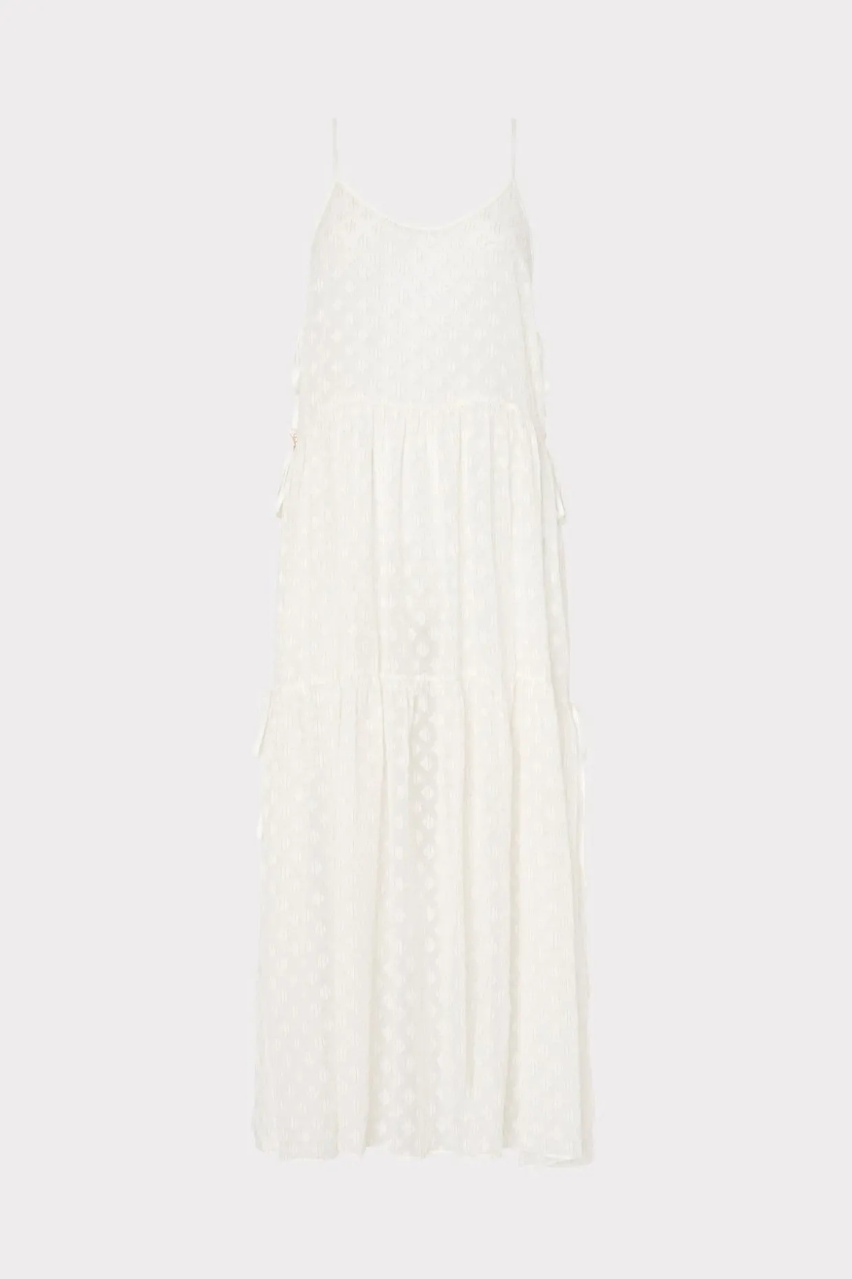 Jumpsuits & Rompers-MILLY Valeria Diamond Jacquard Coverup Dress White/Gold