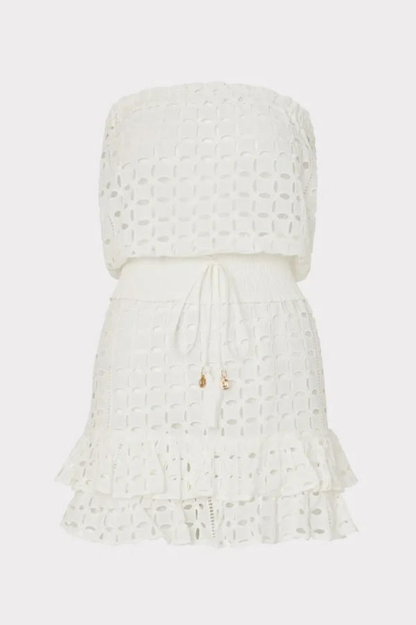 Cover-Ups-MILLY Verity Cotton Eyelet Dress White